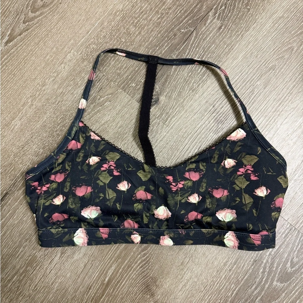 FABLETICS Nayara Sports Bra Floral Adjustable Padded Athleisure Size Small - Picture 2 of 6